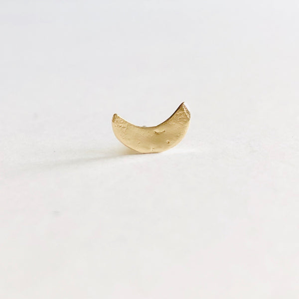 Moon Stud Earring 14k Gold