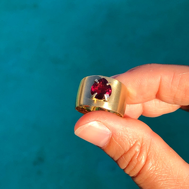 RUBELLITE TOURMALINE CIGAR BAND