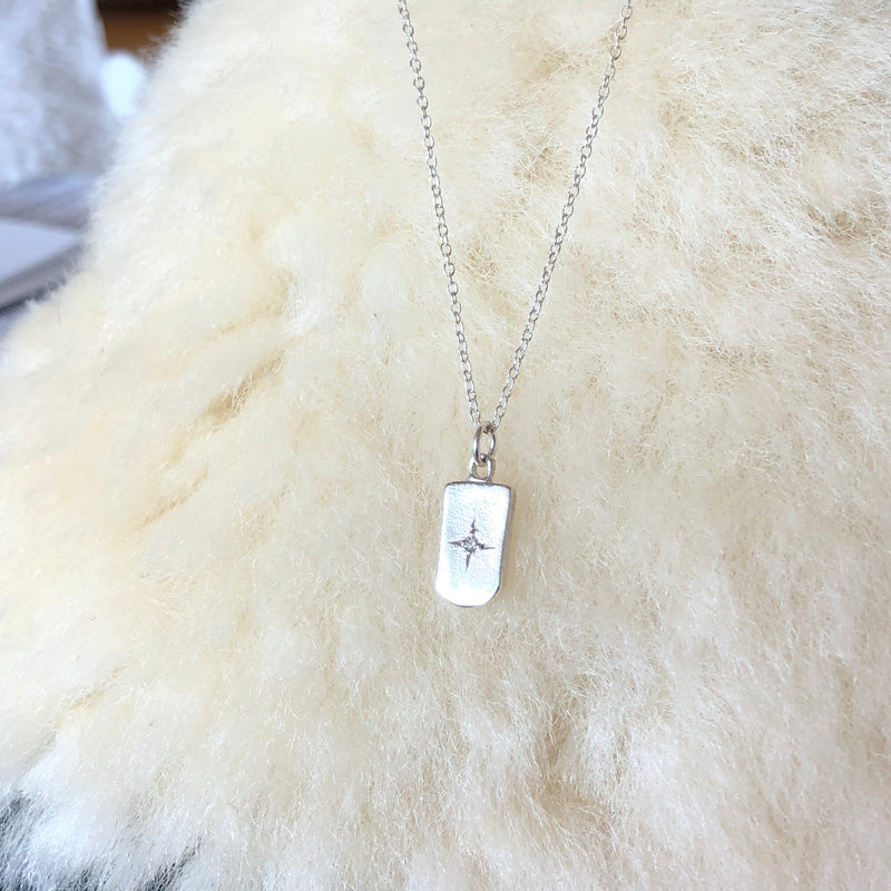 Shield Necklace in Silver