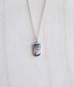 Shield Necklace in Silver