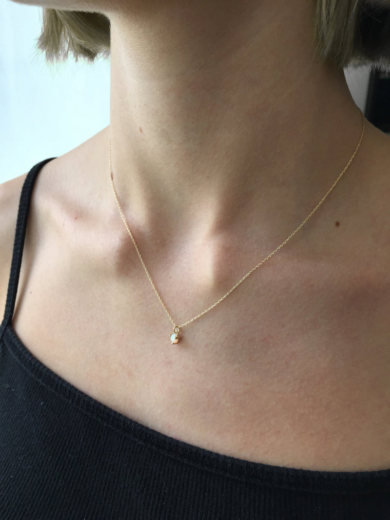 OPAL PETITE 14K NECKLACE