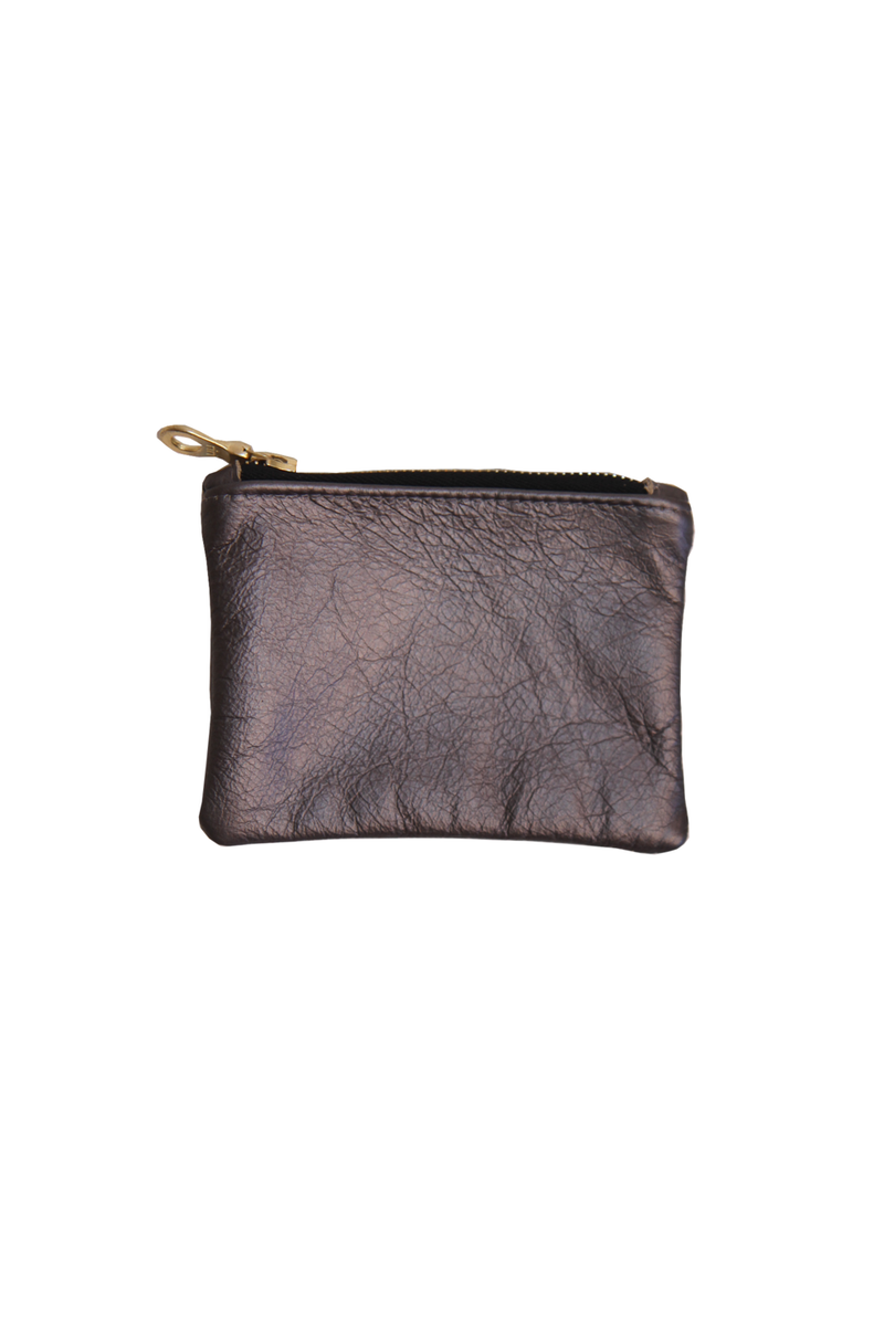 PURPLE METALLIC SMALL POUCH