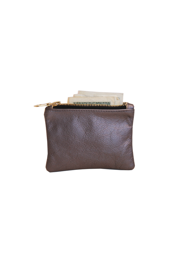 PURPLE METALLIC SMALL POUCH