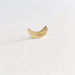 Moon Stud Earring 14k Gold