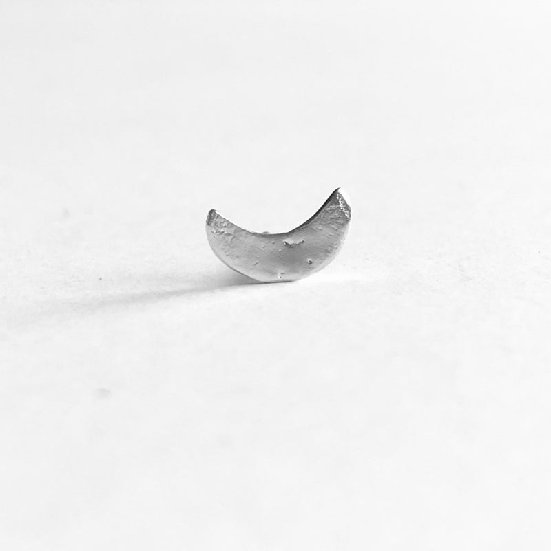Moon Stud Earring Sterling Silver