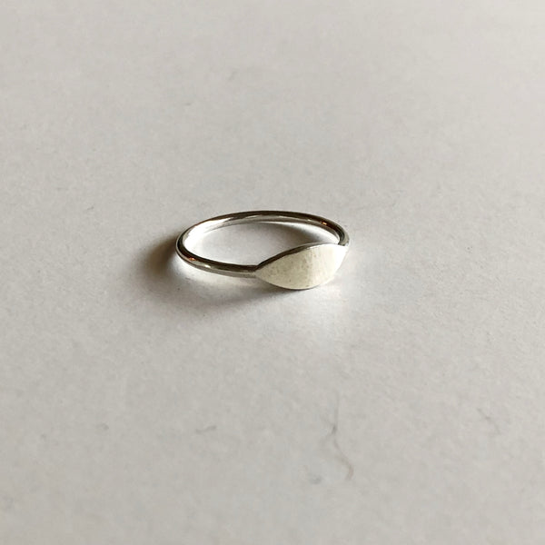 Small Oval Signet Ring in Silver