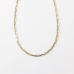 Form Large Link Necklace in 14k gold- paperclip chain